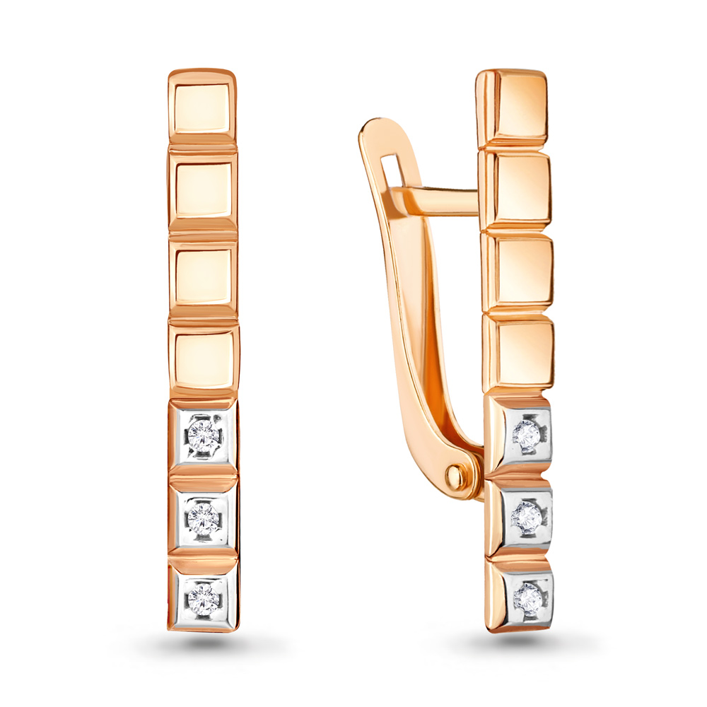 

Серьги из серебра с фианитом Aquamarine 46826А_925_з, 46826А_925_з