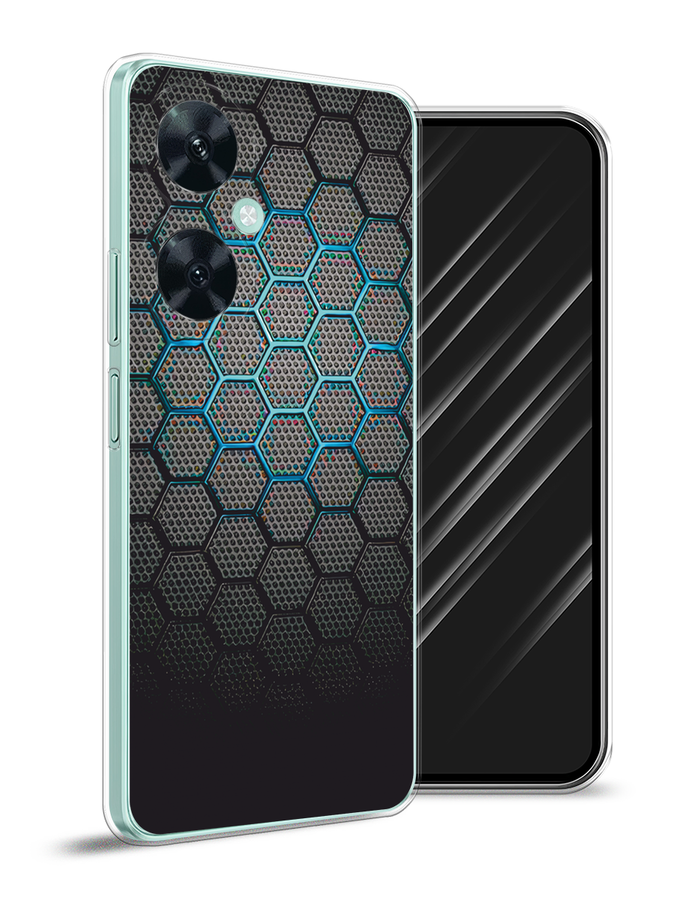 

Чехол Awog на Huawei Nova 11i "Бирюзовые соты", Бирюзовый;синий;черный, 6121750-3