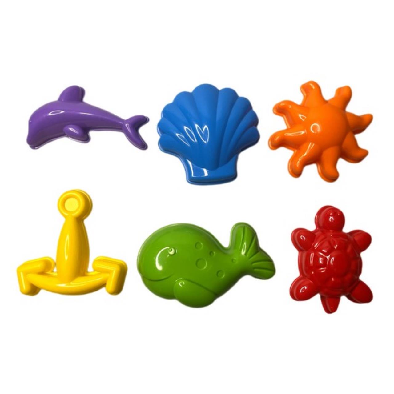 фото Песочный набор 58 alex toys (6 формочек морские) в сетке 17x11x6 см