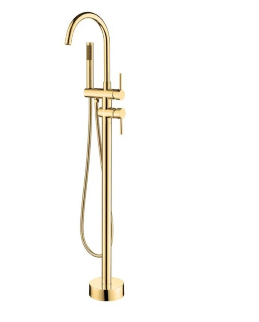 Напольный смеситель для ванны Grocenberg GB900GO золото пена желе для ванны крепкий сон стакан 220 мл