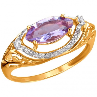 

Кольцо из серебра р.  Эстет 01К3512173РА-1, фианит, 01К3512173РА-1