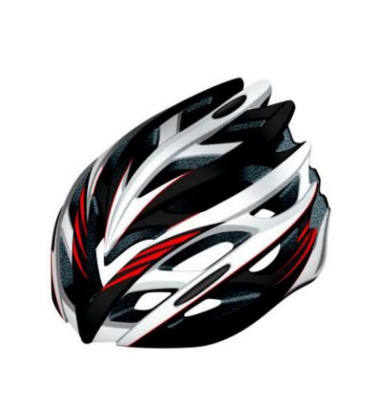 Шлем велосипедный защитный STELS FSD-HL008 размер L красно-чёрно-белый