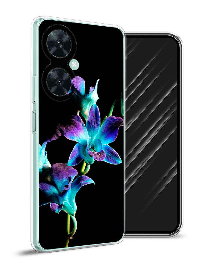 

Чехол Awog на Huawei Nova 11i "Синий цветок на черном", Черный;голубой;синий, 6121750-8