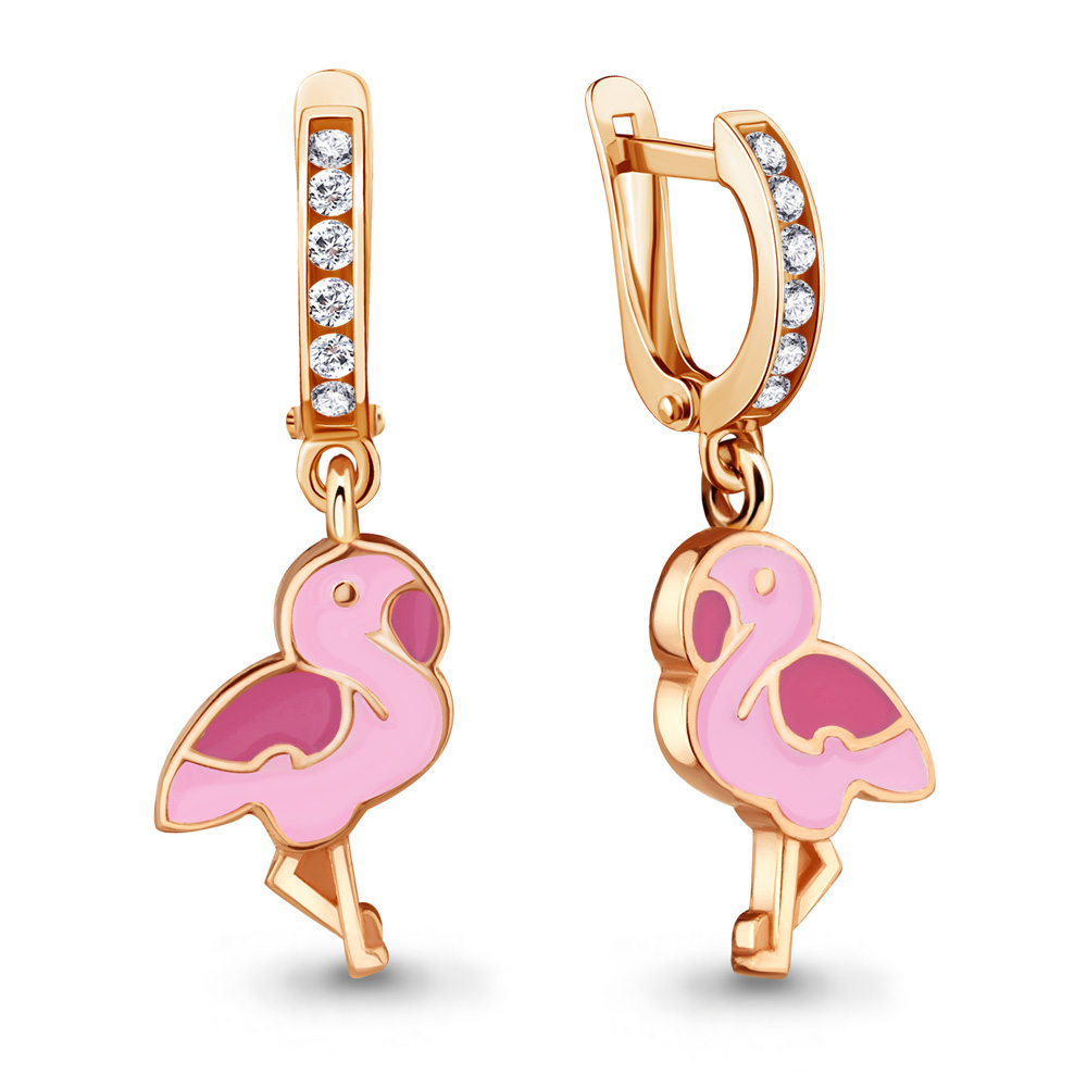 

Серьги из серебра с фианитом Aquamarine 46835А_925_з, 46835А_925_з