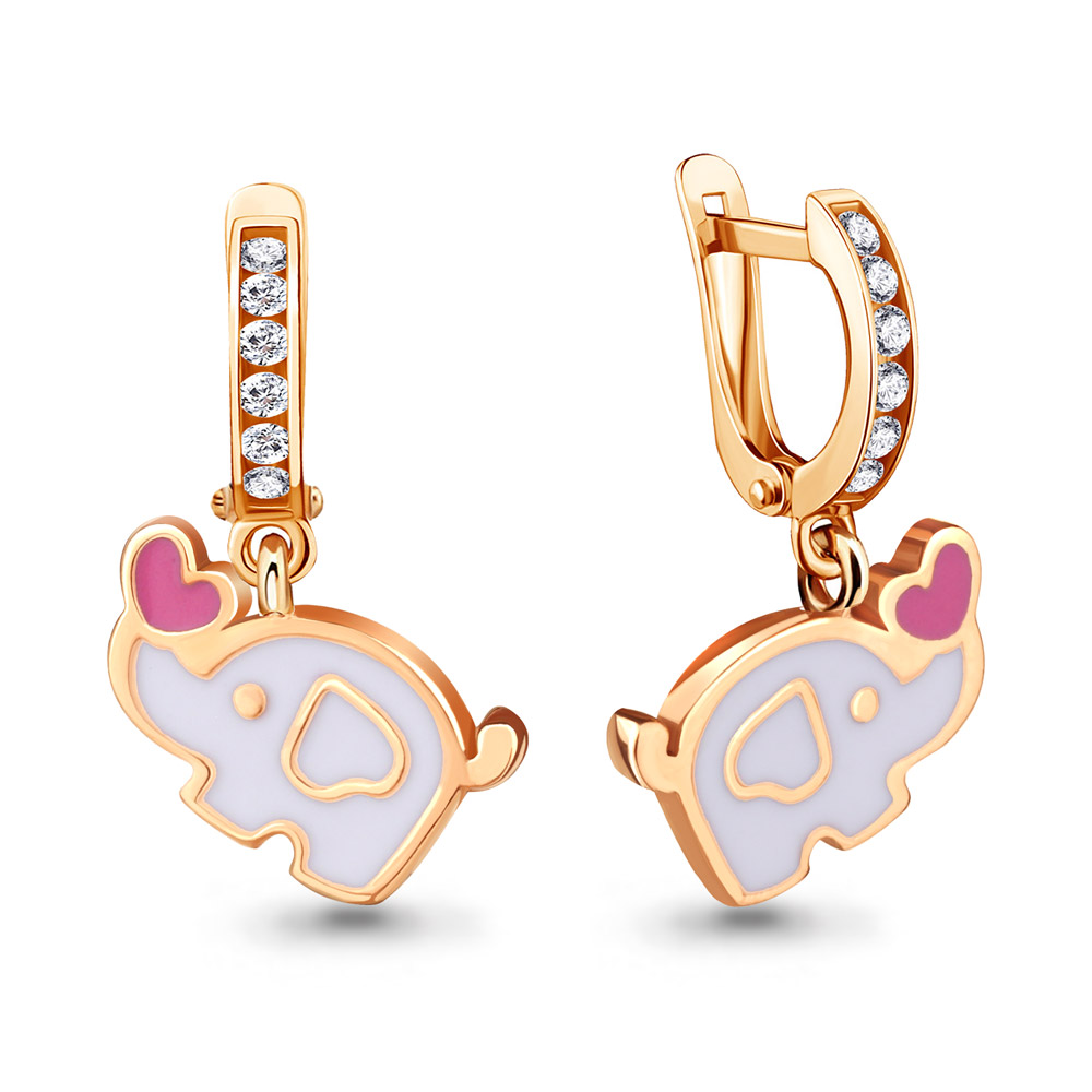 

Серьги из серебра с фианитом Aquamarine 46836А_925_з, 46836А_925_з
