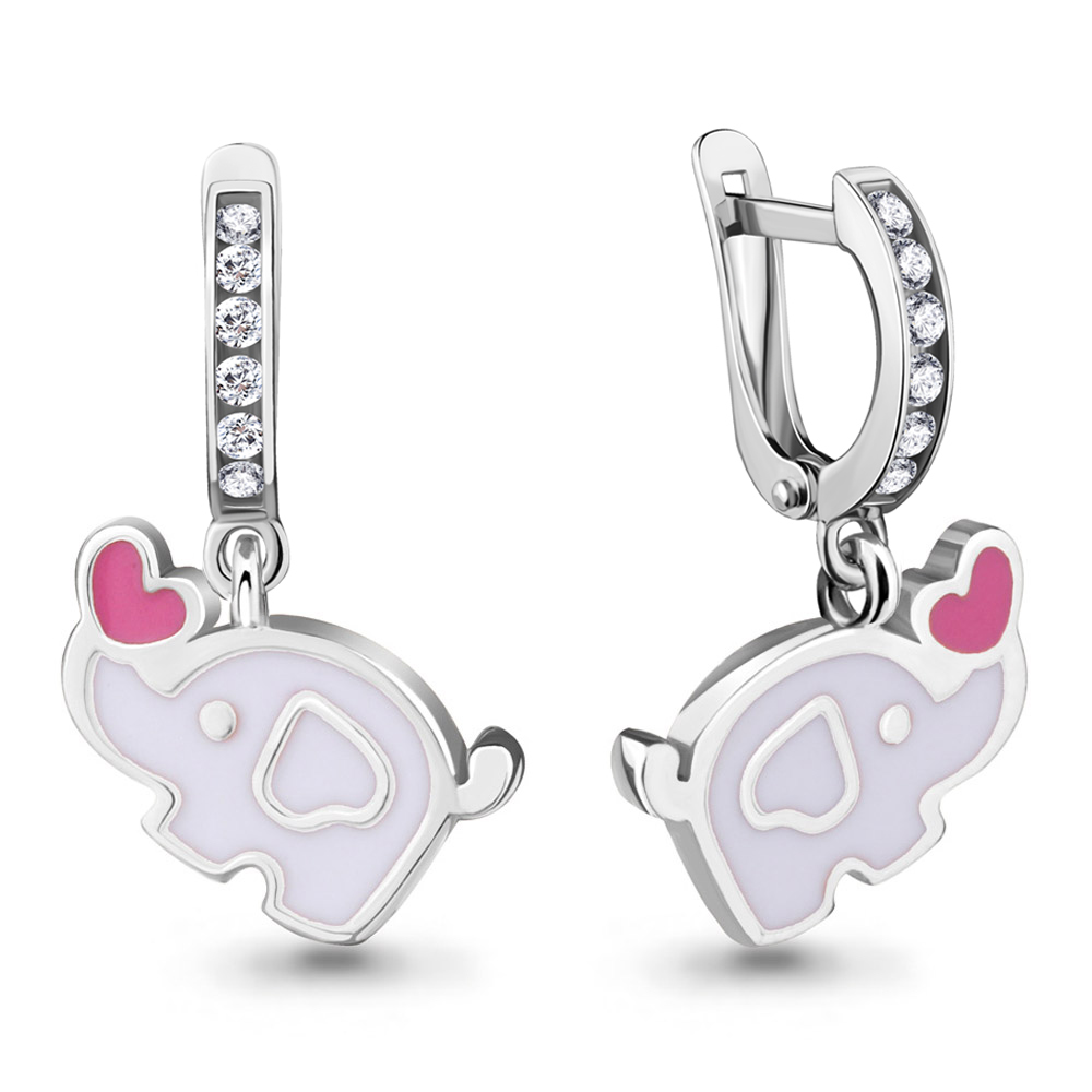 

Серьги из серебра с фианитом Aquamarine 46836А_925_р, 46836А_925_р