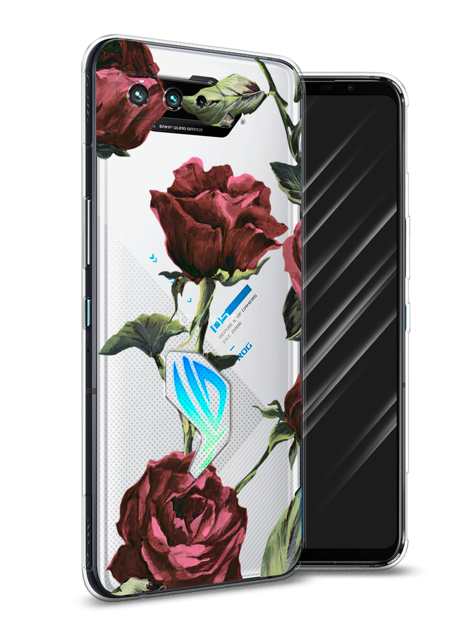 

Чехол Awog на Asus ROG Phone 5S "Бордовые розы фон", Красный, 44550-8