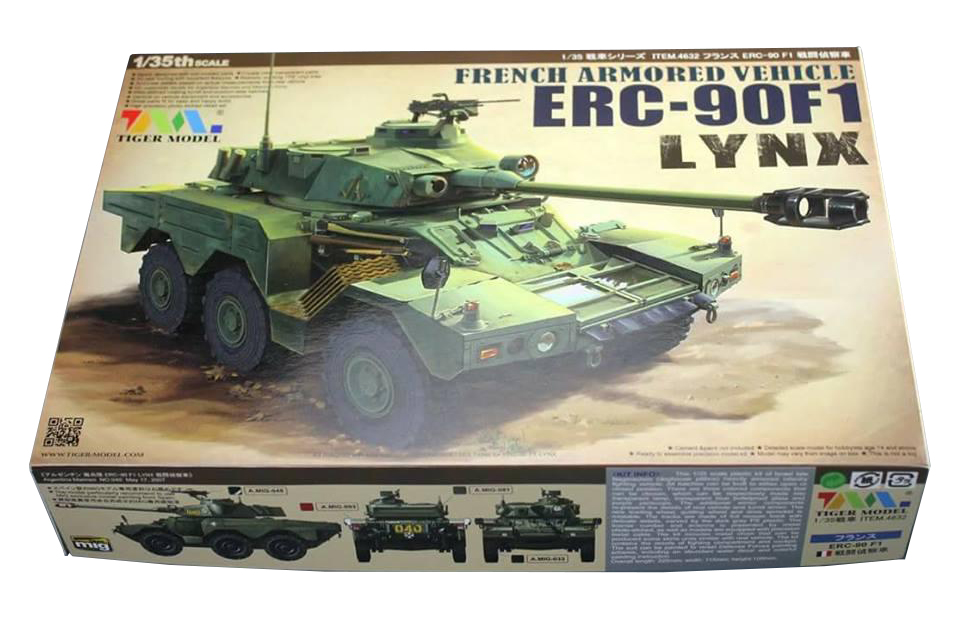 

Сборная модель Tiger Model Французская бронированная машина ERC 90F1 4632