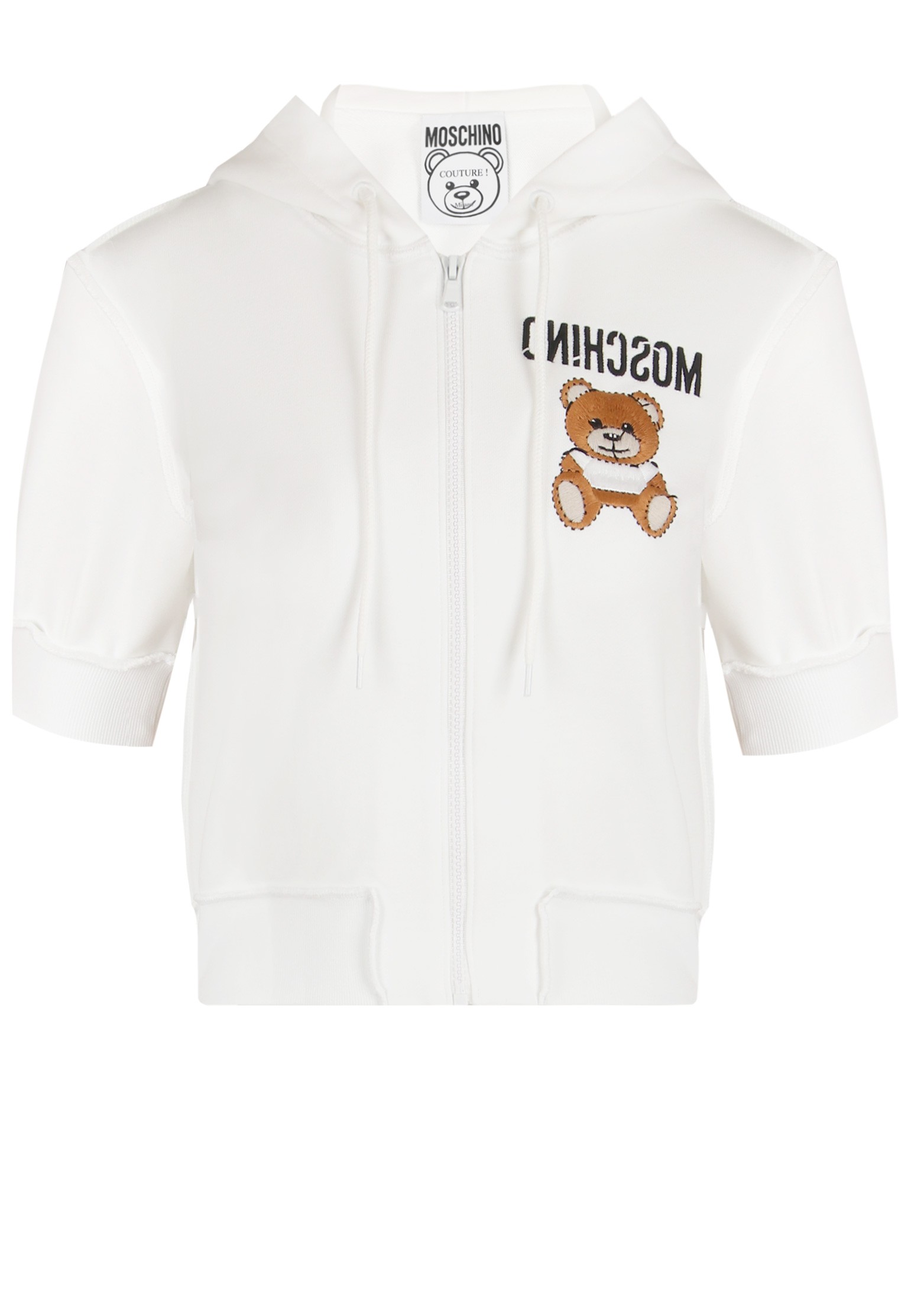

Толстовка женская MOSCHINO 130423 белая 40 IT, Белый, 130423