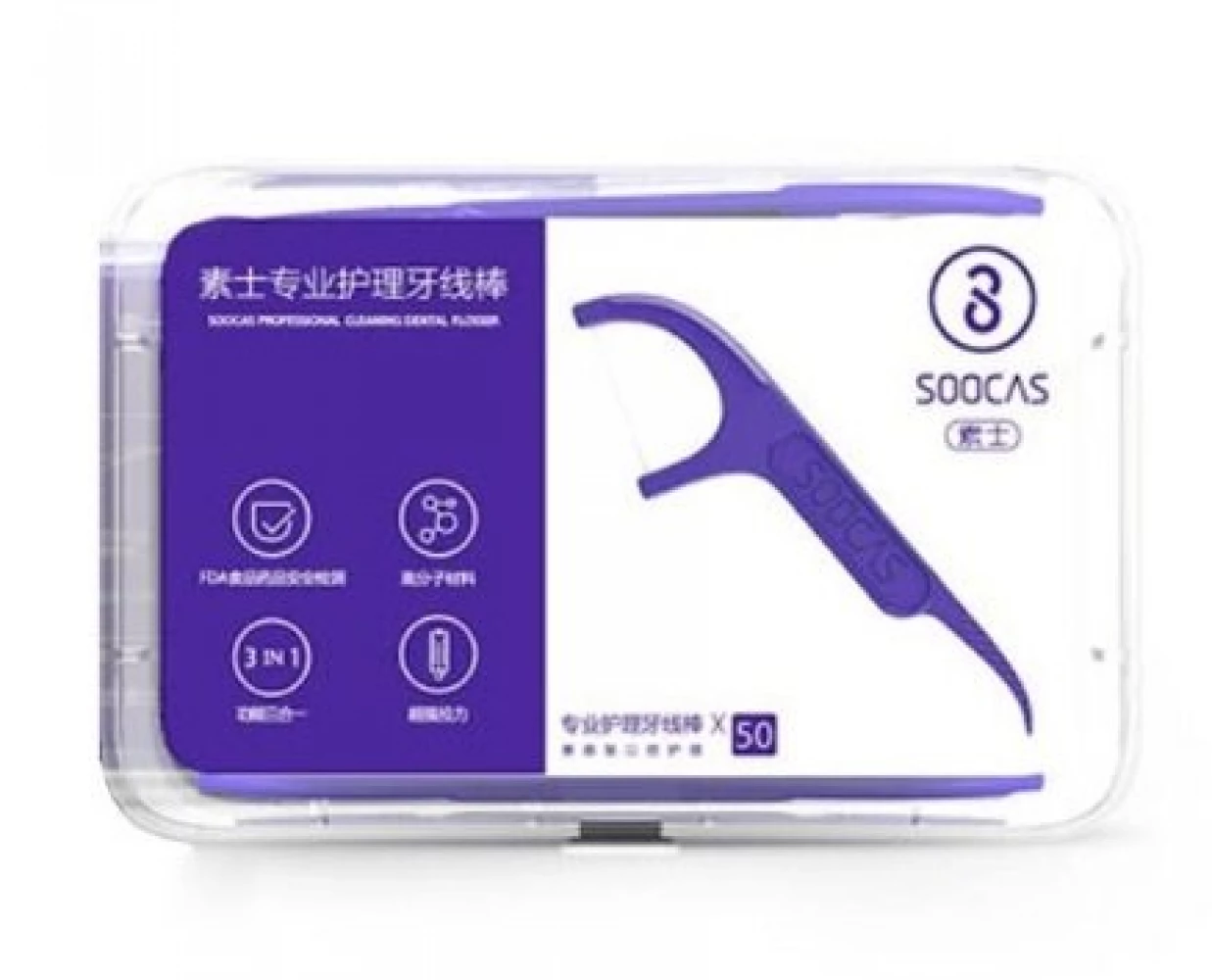 

Зубная нить Soocas Floss Pick D1-GL6, D1-GL6
