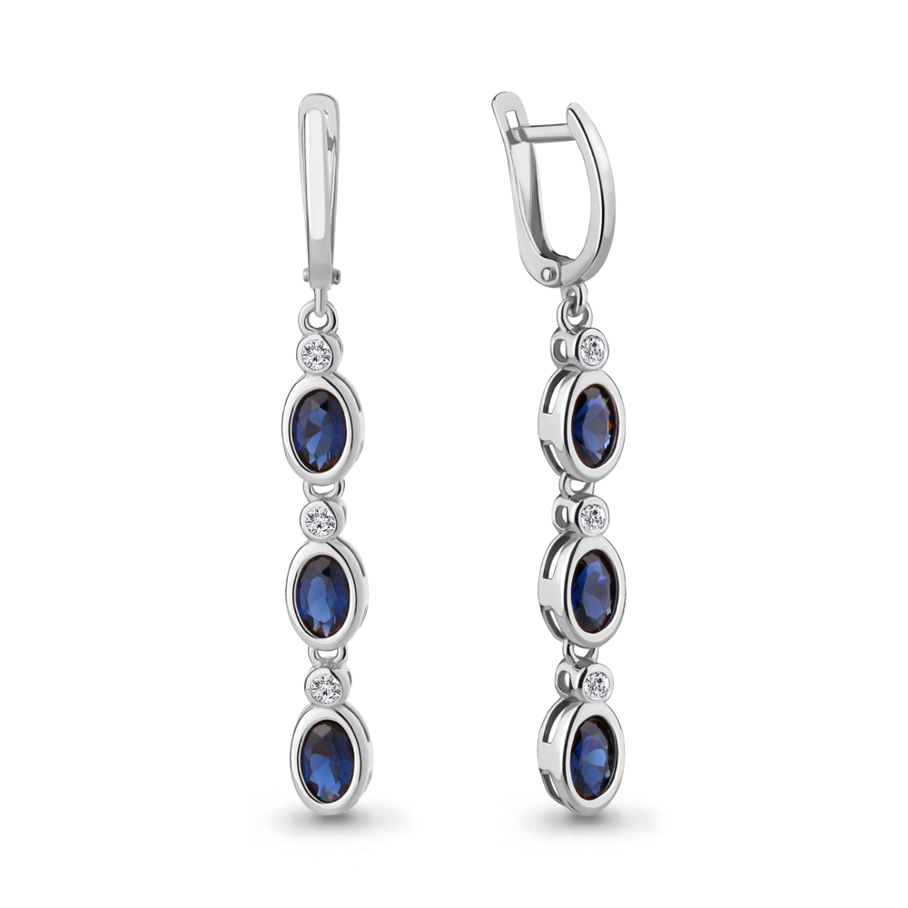 

Серьги из серебра с фианитом Aquamarine 46844101Б_925_р, 46844101Б_925_р
