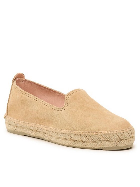 Эспадрильи женские Manebi Suede Flat Espadrilles бежевые 35 EU (доставка из-за рубежа)