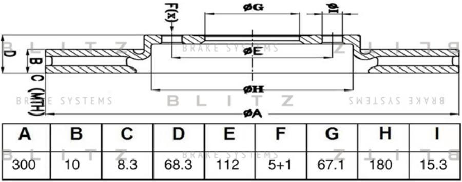 

Диск Тормозной Blitz арт. BS0548