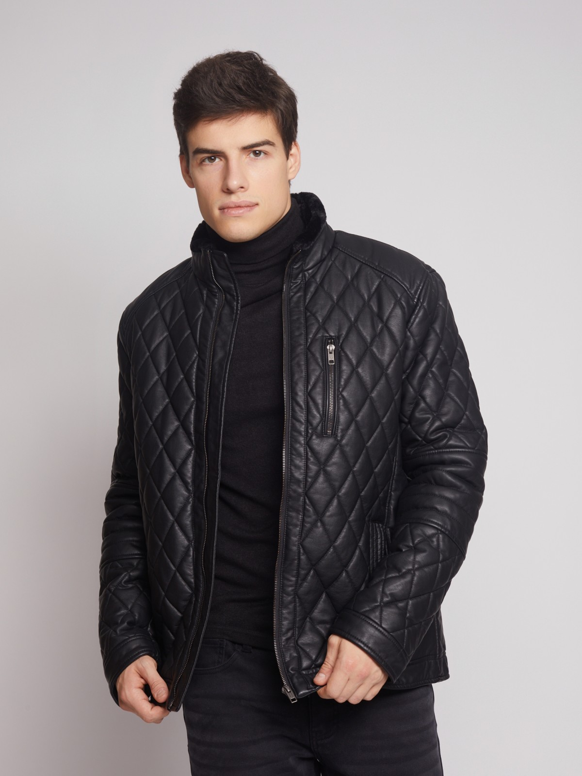 

Куртка мужская Zolla 012345102284 черная 2XL, 012345102284