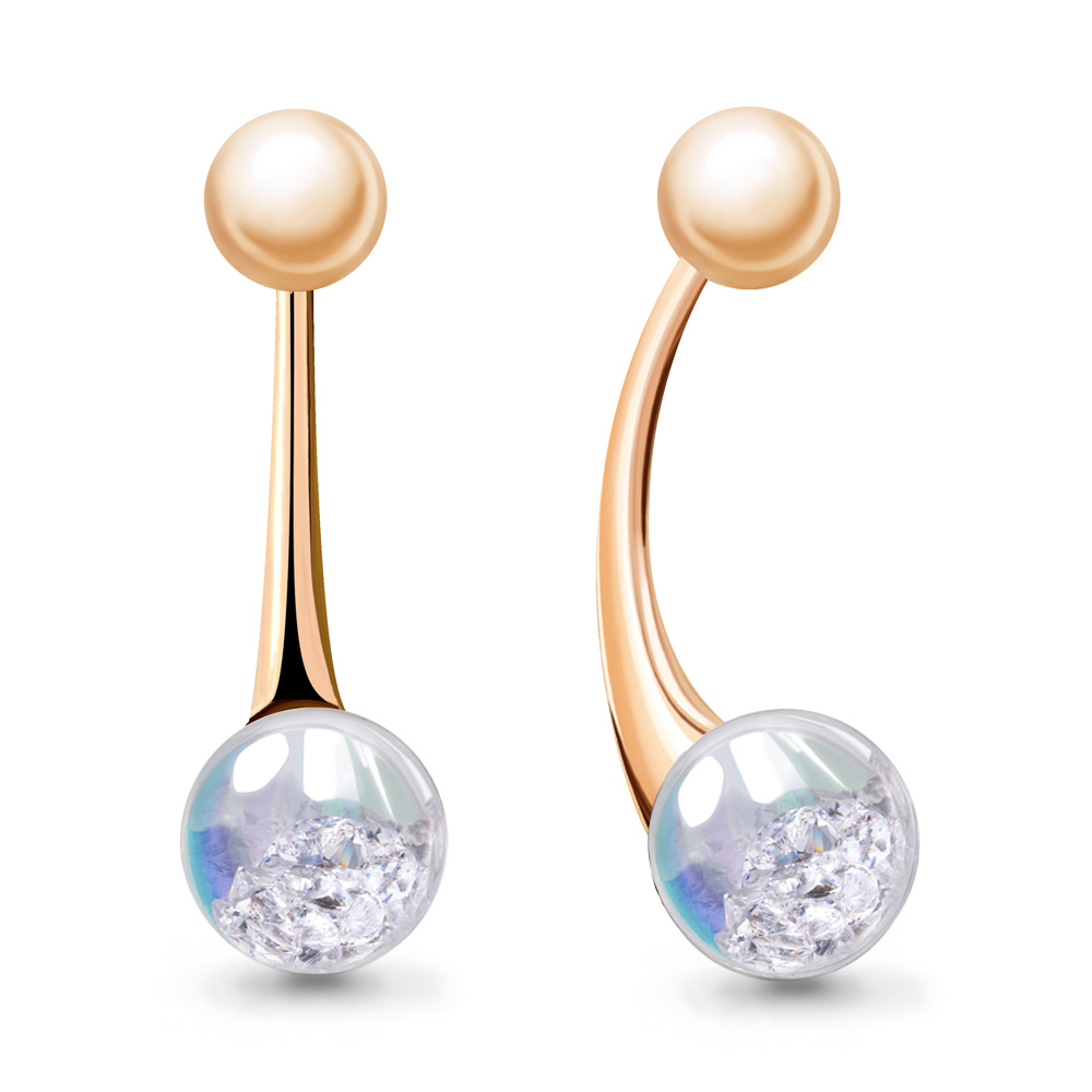 

Серьги из серебра с фианитом Aquamarine 46846П_925_з, 46846П_925_з