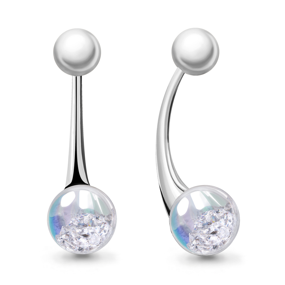 

Серьги из серебра с фианитом Aquamarine 46846П_925_р, 46846П_925_р