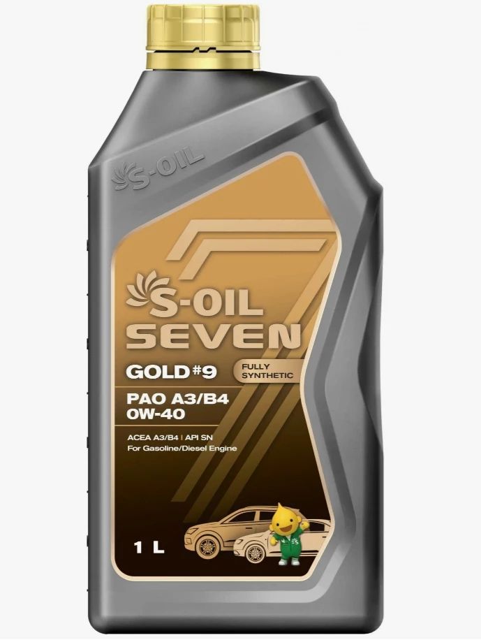 Моторное масло S-Oil синтетическое Seven Gold #9 0W40 1л