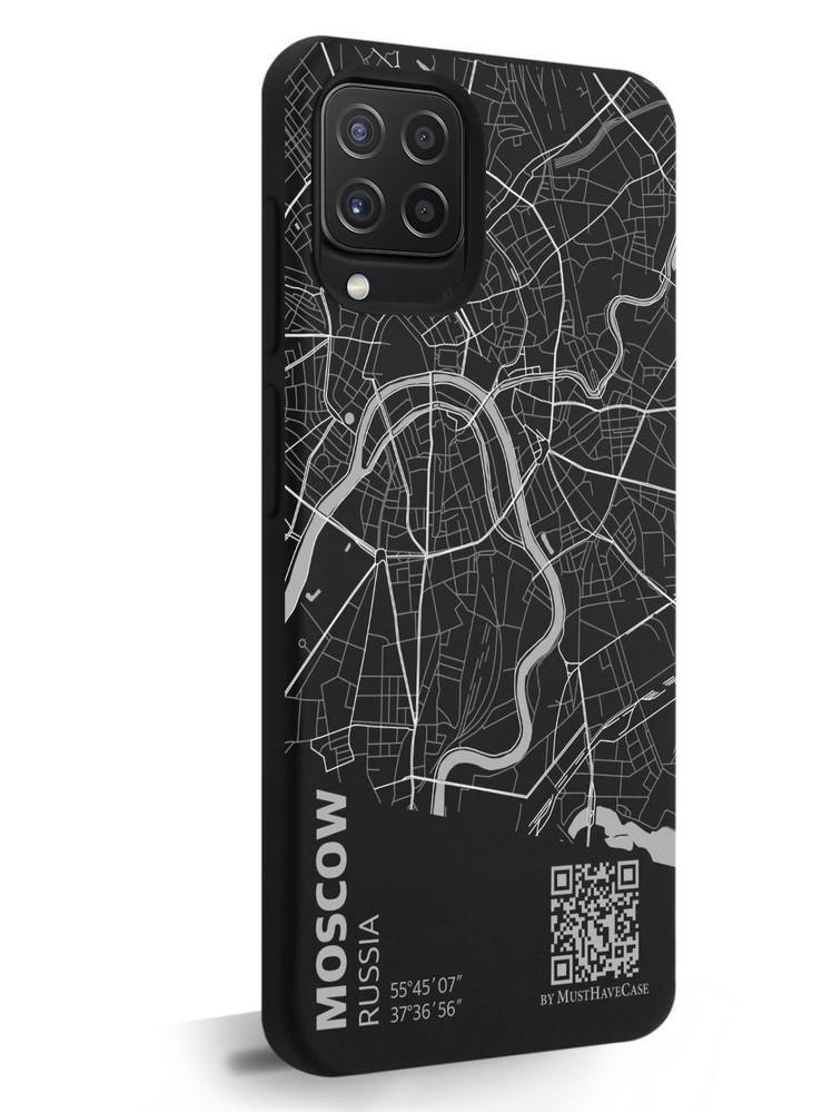 

Чехол MustHaveCase для Samsung Galaxy A22 Карта Москвы черный, Samsung Galaxy A22 Карта Москвы