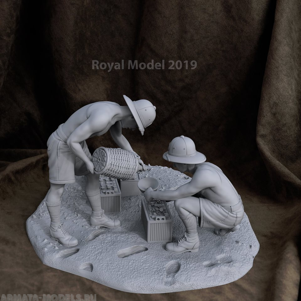 

RM851 Italian soldiers battery maintenance 1/35