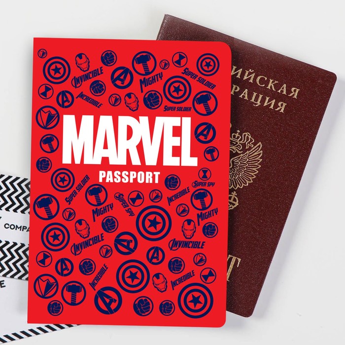 Обложка для паспорта мужская Marvel Мстители красный 435₽