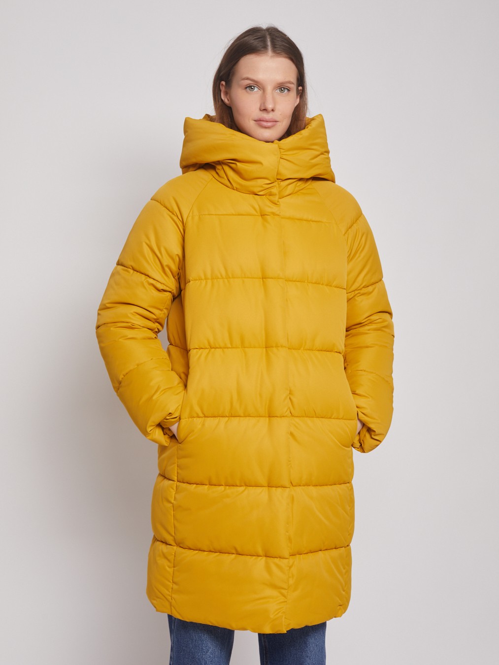 Пальто женское Zolla 022345202104 желтое L