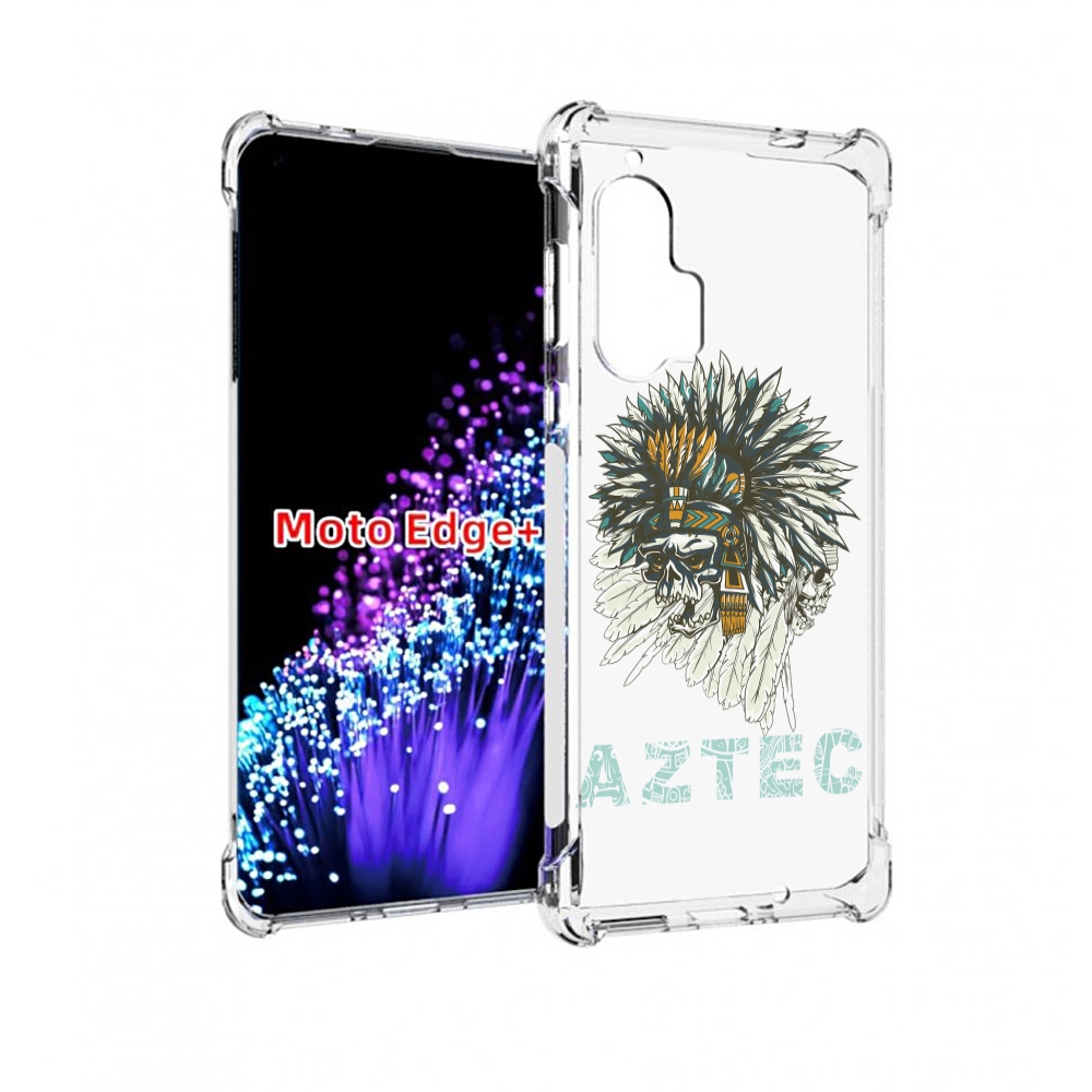 

Чехол MyPads скелет индеец для Motorola Edge+ Plus, Прозрачный, Tocco