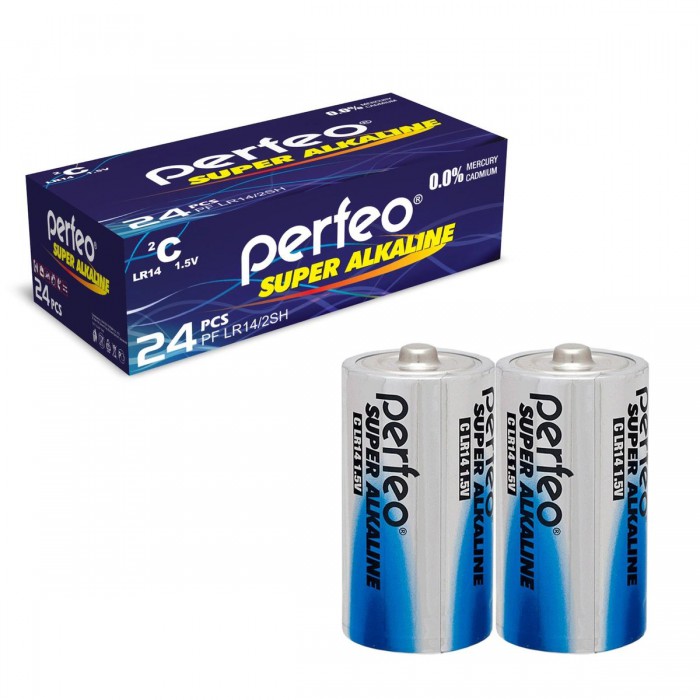 Батарейки Perfeo LR14/2SH Super Alkaline 24 шт