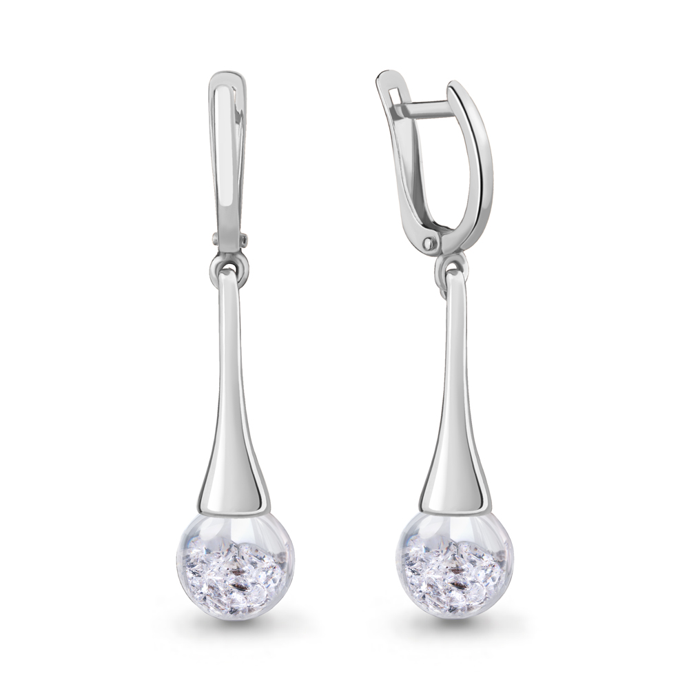 

Серьги из серебра с фианитом Aquamarine 46848_925_р, 46848_925_р