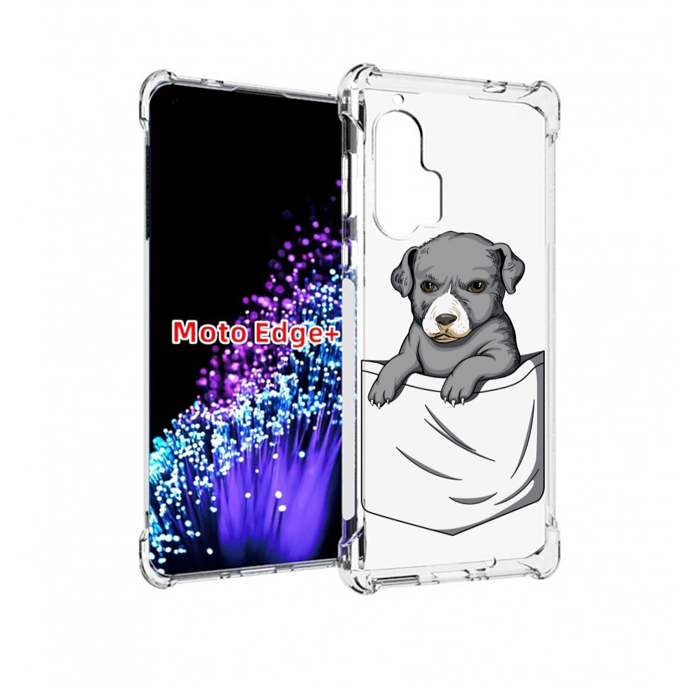 

Чехол MyPads собачка в кармане для Motorola Edge+ Plus, Прозрачный, Tocco