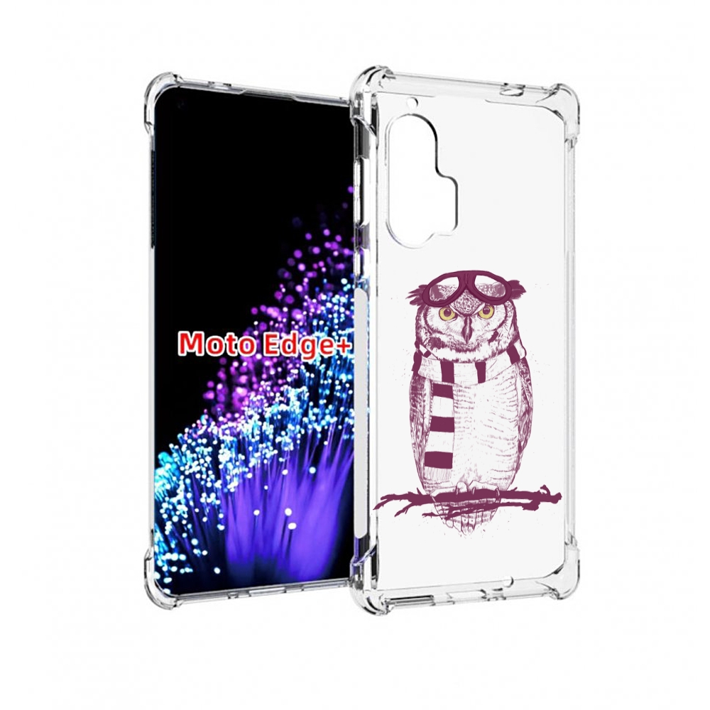 

Чехол MyPads сова-летчик для Motorola Edge+ Plus, Прозрачный, Tocco
