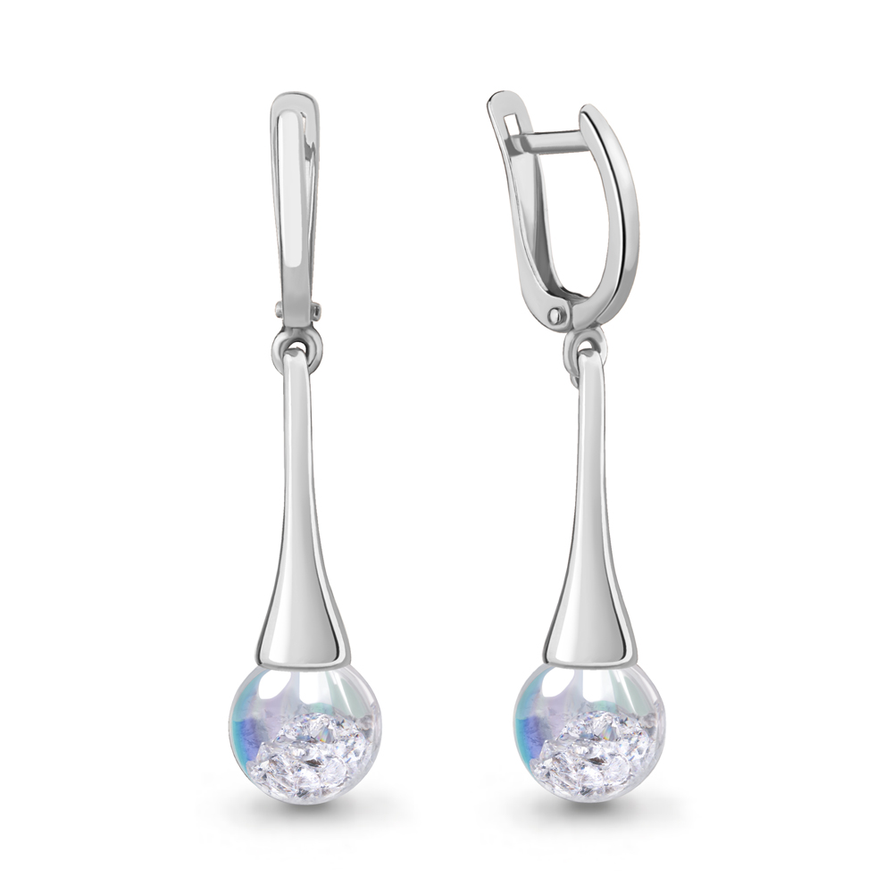

Серьги из серебра с фианитом Aquamarine 46848П_925_р, 46848П_925_р