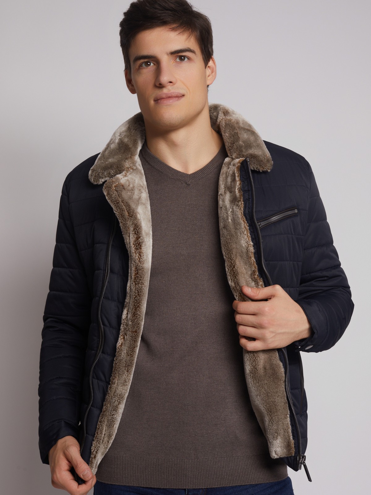 

Куртка мужская Zolla 012345150054 синяя XL, 012345150054
