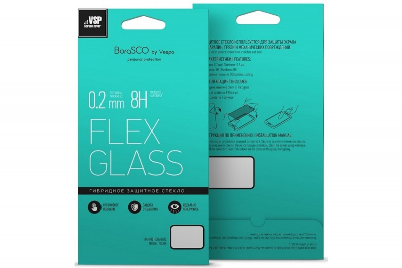 

Защитное стекло для Xiaomi Mi Pad 4, Flex Glass VSP 0,26 мм гибридное, BoraSCO