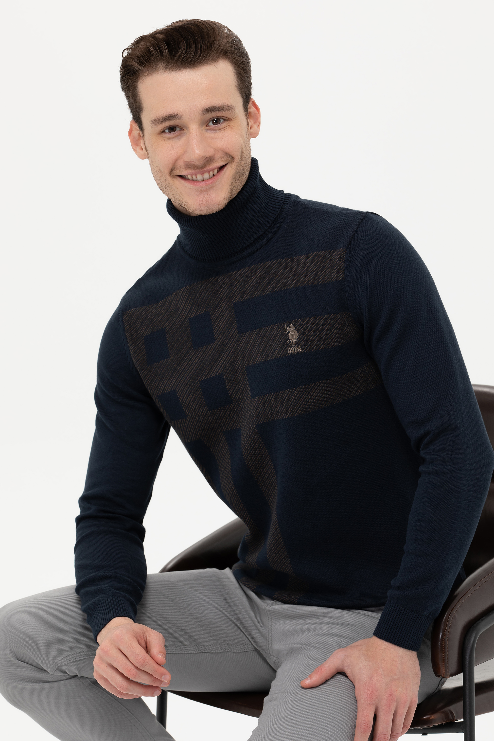 

Свитер мужской U.S. POLO Assn. G081SZ0TK0HABE синий M, G081SZ0TK0HABE