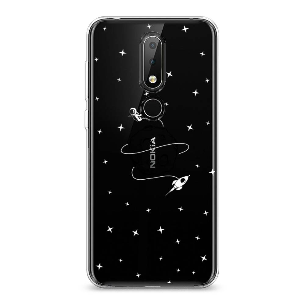 

Чехол на Nokia 6.1 Plus "Полет вокруг луны", Белый;серый;черный, 121850-2