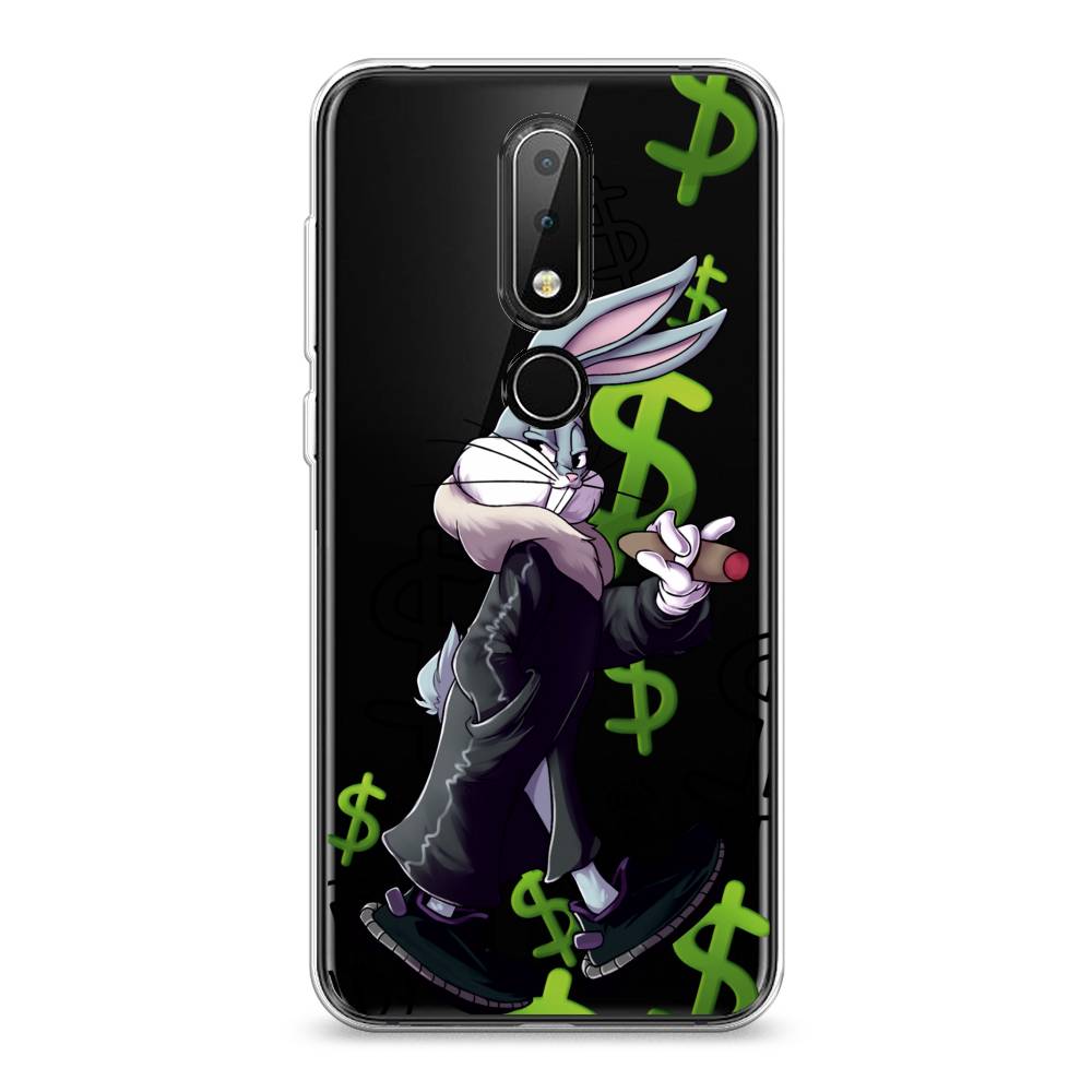 

Чехол на Nokia 6.1 Plus "Rich Bugs Bunny", Зеленый;черный;голубой, 121850-6