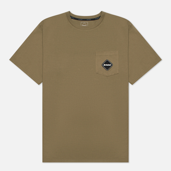 

Мужская футболка F.C. Real Bristol Vertical Logo Pocket оливковый, Размер M, Vertical Logo Pocket