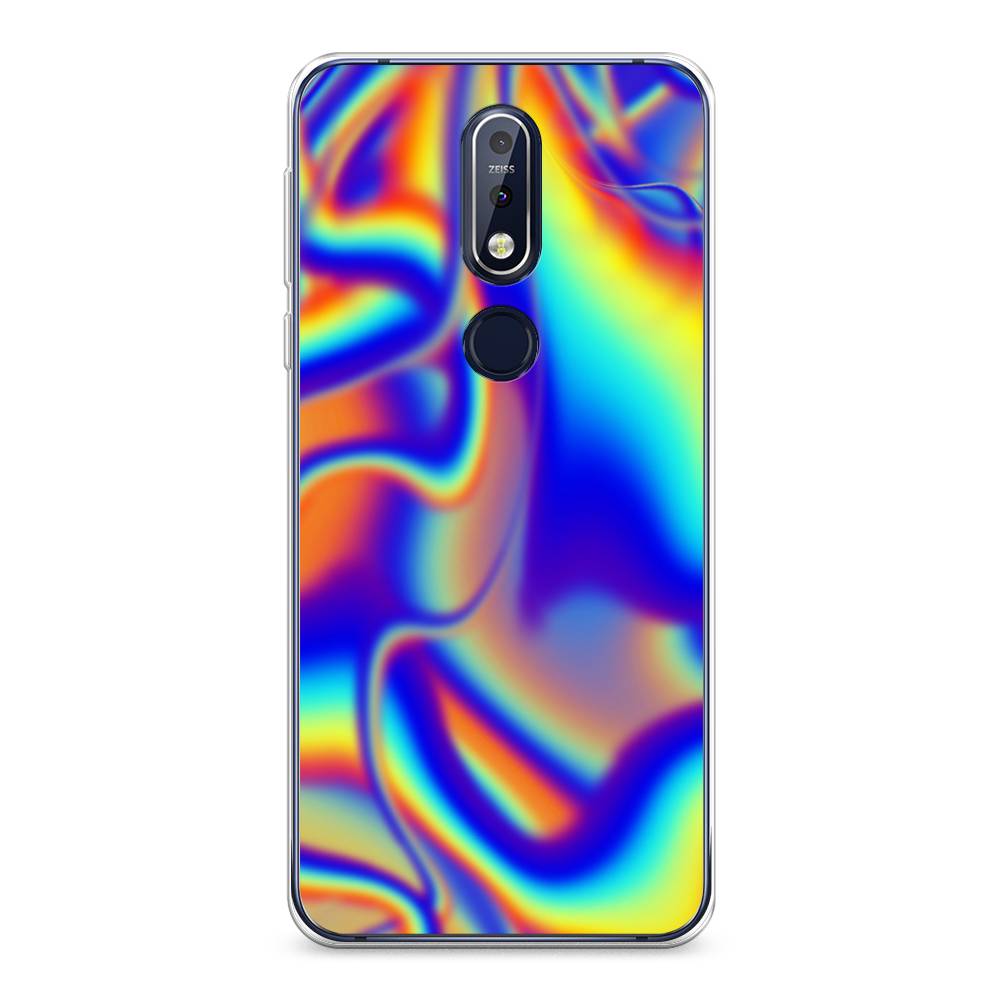 

Чехол на Nokia 7.1 "Яркая голограмма", Разноцветный, 122050-3