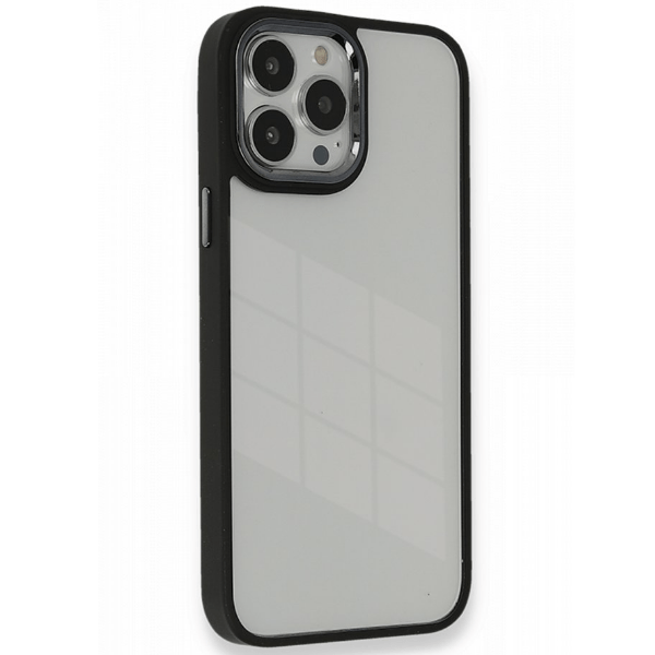 

Чехол iPhone 14 Pro Max цветной бампер, черный