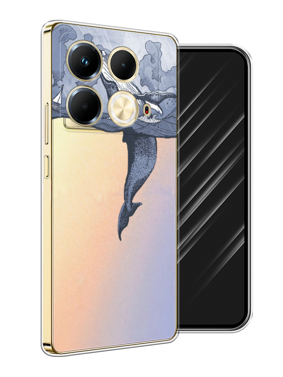 

Чехол Awog на Infinix Note 40 "Два измерения", Голубой;черный;прозрачный, 3105850-1