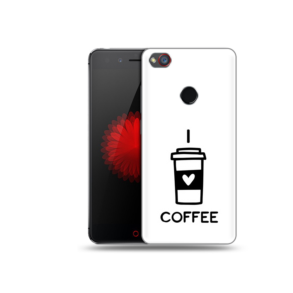 

Чехол MyPads Tocco для ZTE Nubia Z11 Я люблю кофе (PT48017.468.206), Прозрачный, Tocco