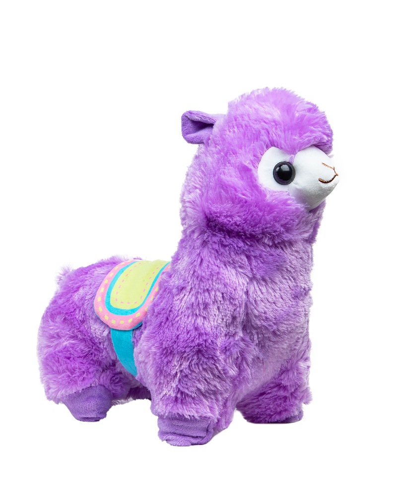 Мягкая игрушка Wellywell Альпака 35 см, фиолетовый