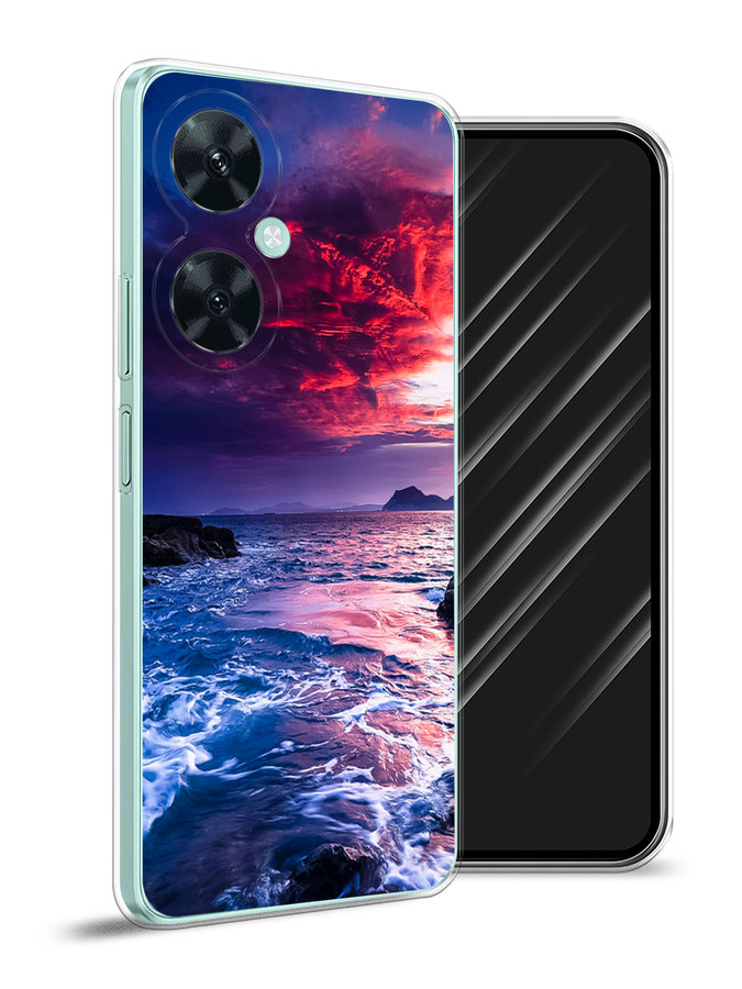 

Чехол Awog на Huawei Nova 11i "Волны 1", Розовый;синий, 6121750-4