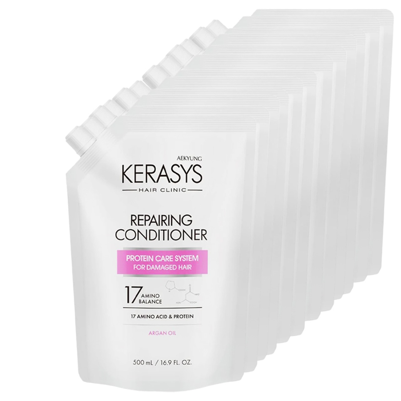Кондиционер для волос KeraSys Восстанавливающий запасной блок 500мл 12 шт запасной блок к подвеске для унитаза domestos лимон 40 гр