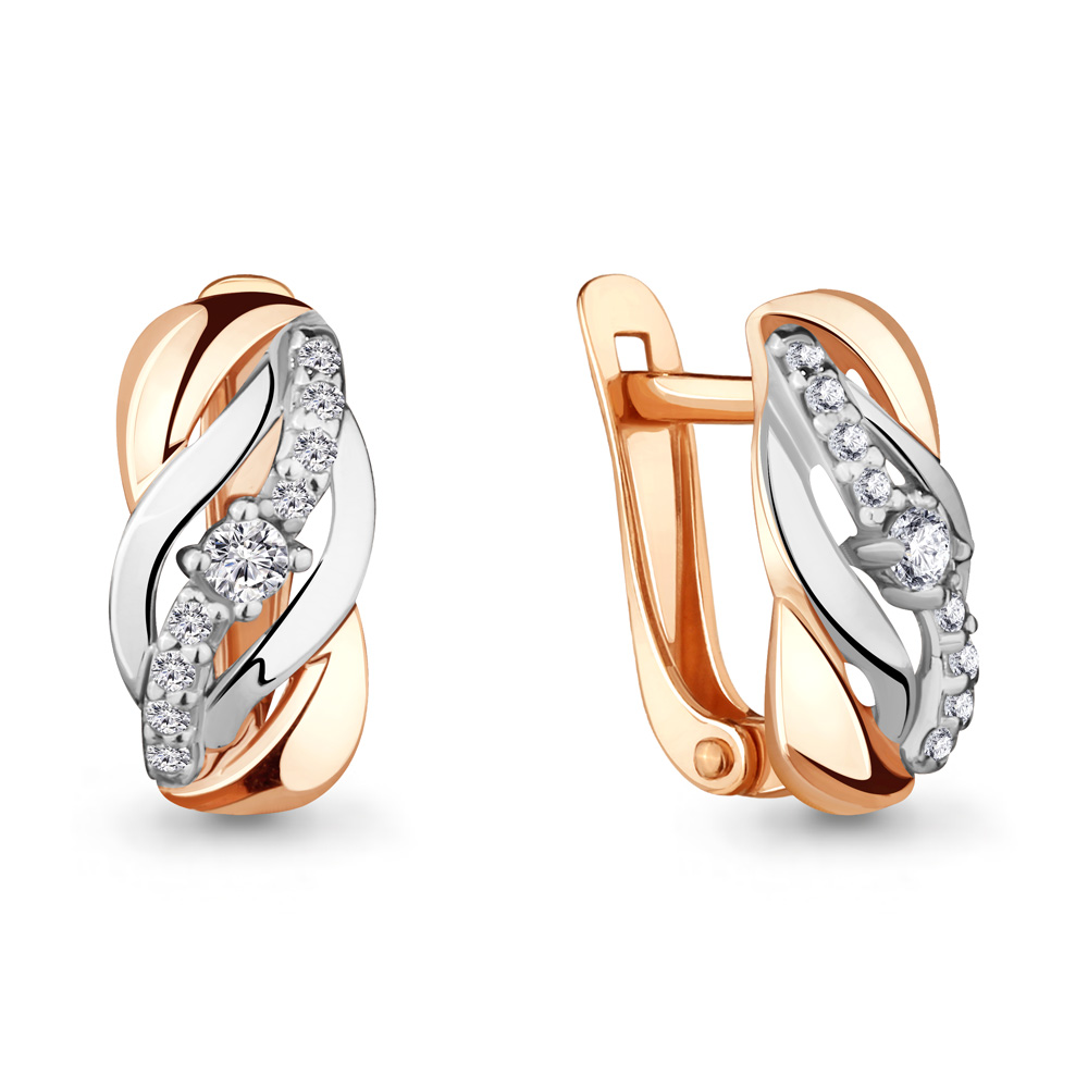 

Серьги из серебра с фианитом Aquamarine 46858А_925_з, 46858А_925_з