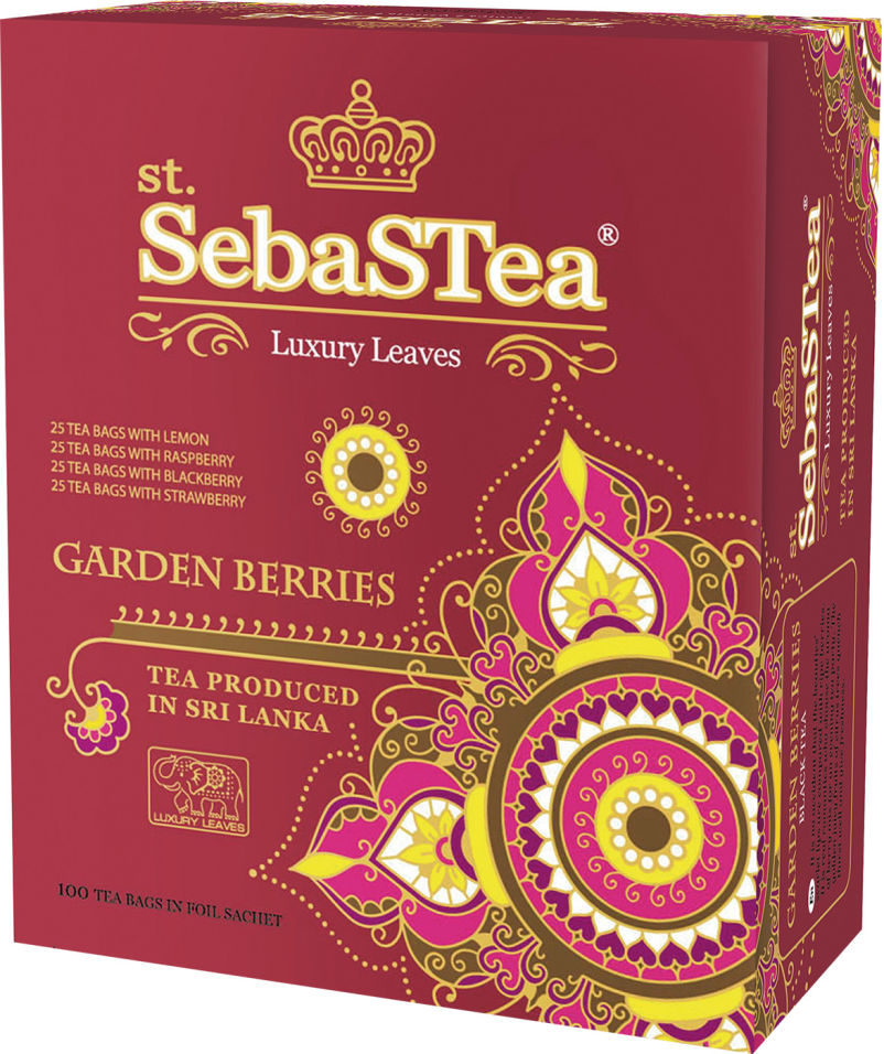 Чай SebaStea Garden Berries черный 100х2г