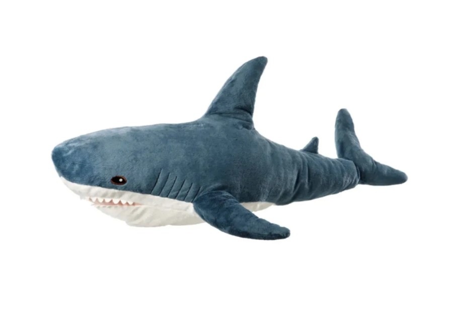 фото Мягкая игрушка wellywell акула большая синяя 60 см