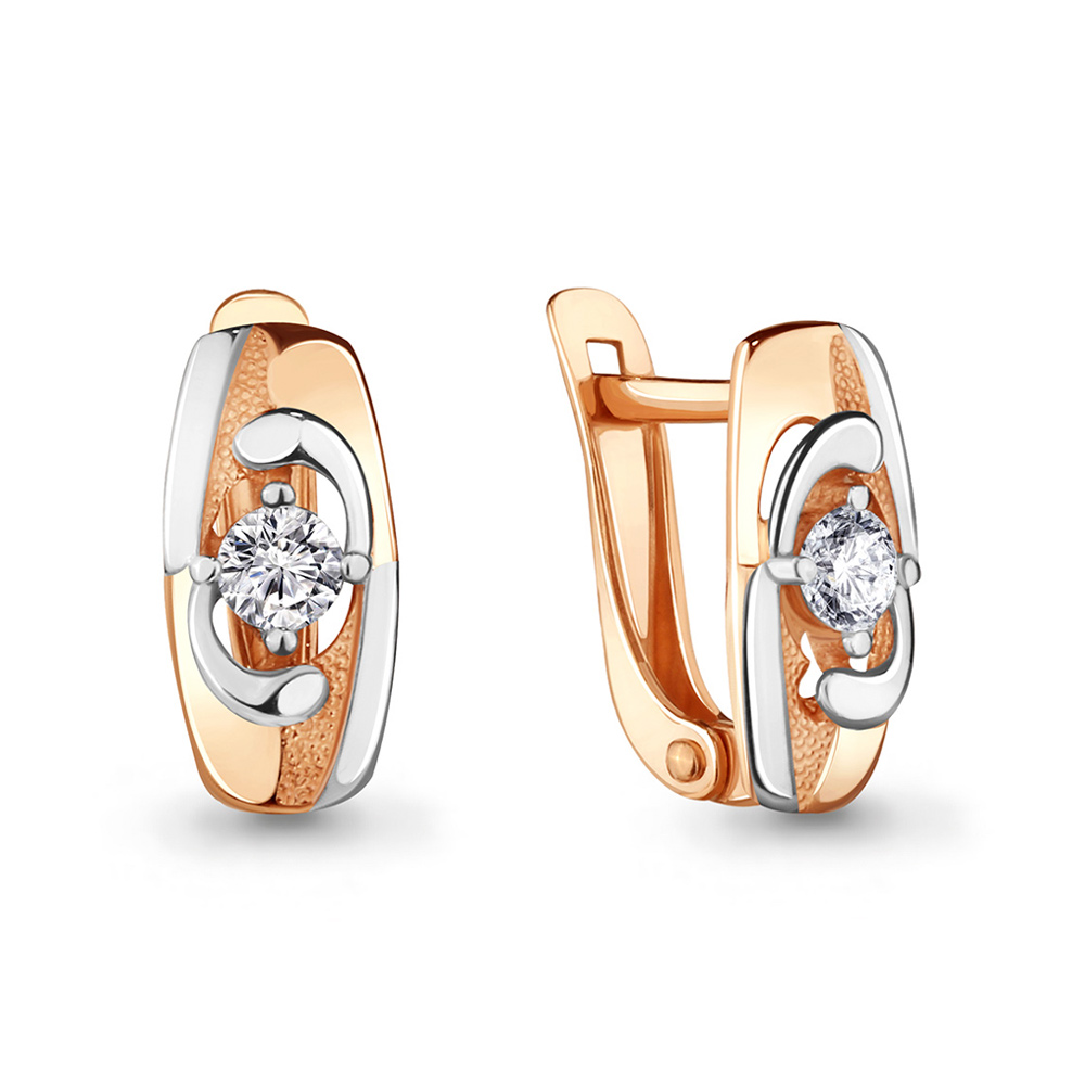 

Серьги из серебра с фианитом Aquamarine 46861А_925_з, 46861А_925_з