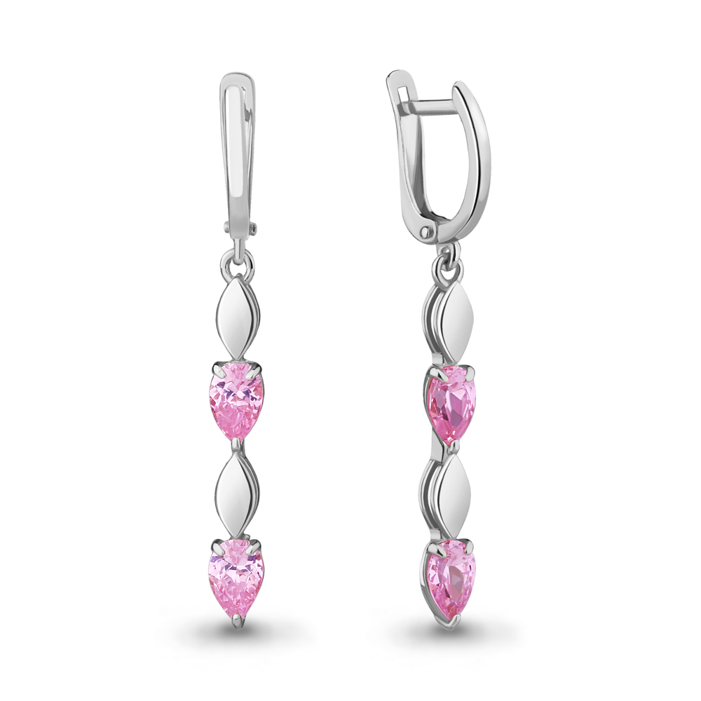 

Серьги из серебра с фианитом Aquamarine 46862Р_925_р, 46862Р_925_р