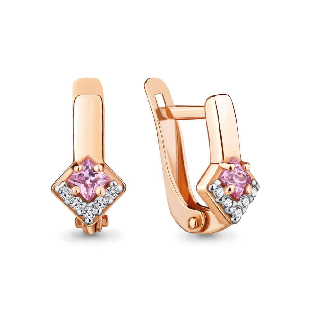 

Серьги из серебра с фианитом Aquamarine 46864АВ_925_з, 46864АВ_925_з